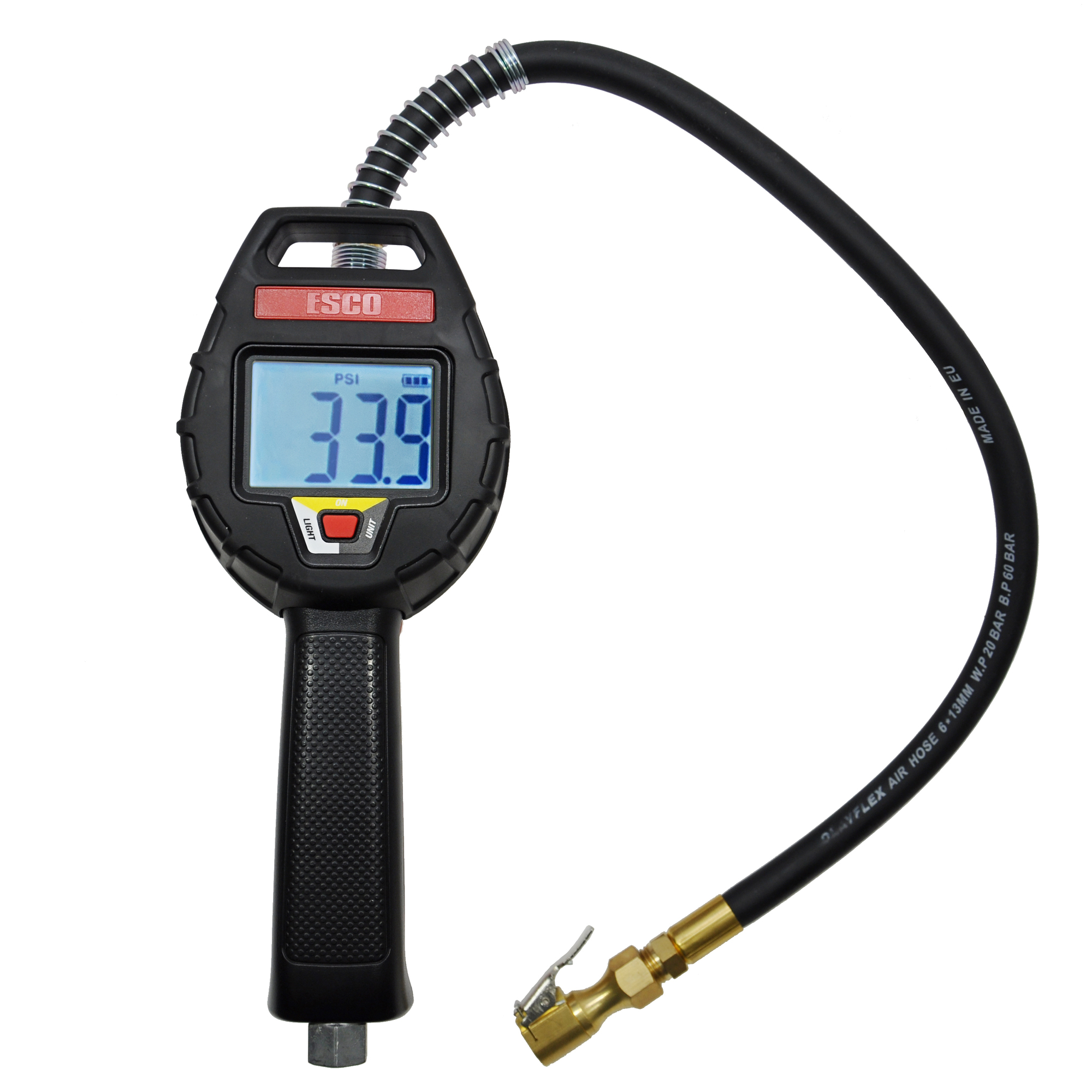 ESCO, Tire Inflator, Digital Gauge, Max. PSI 174 Power Source Battery, Model# 10961